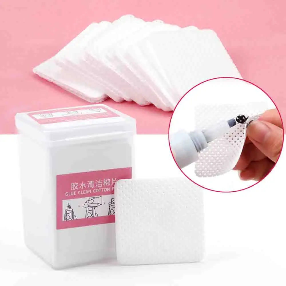 

200 Eyelash Extension Glue Remover Pads Lint-Free Paper Cotton Lashes Grafting Non-woven Glue Cleaning Wipes Makeup Tools
