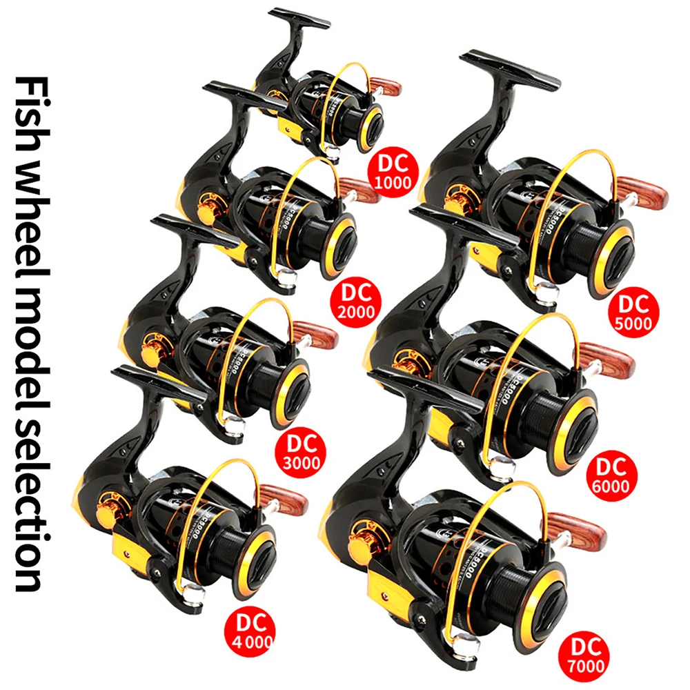 Катушка рыболовная с деревянной ручкой 12 шарикоподшипников | Катушки спиннинга