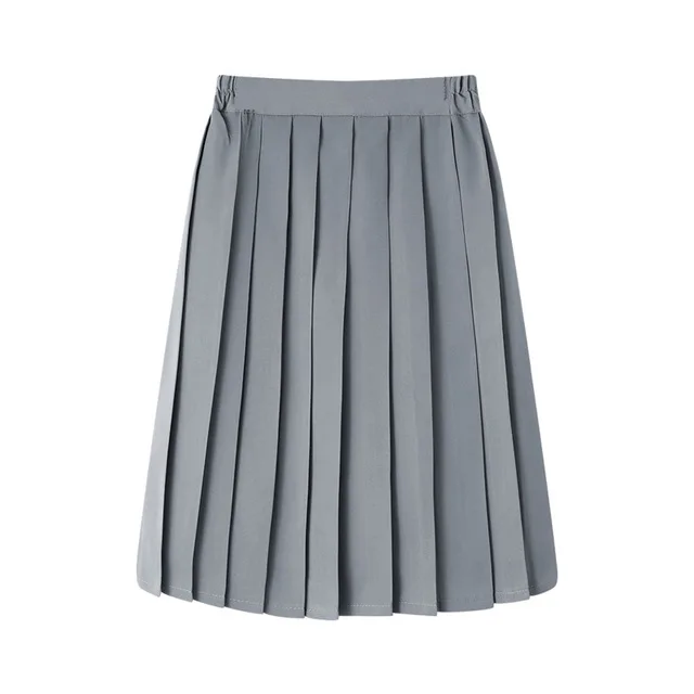 Midi Gray Skirt Юбка для косплея Гермионы Грейнджер, аниме Поттер, плиссированная трапециевидная Матросская юбка, юбки для школьной формы, костюм Гриффиндора, подарки на год - Цвет: Midi Gray Skirt