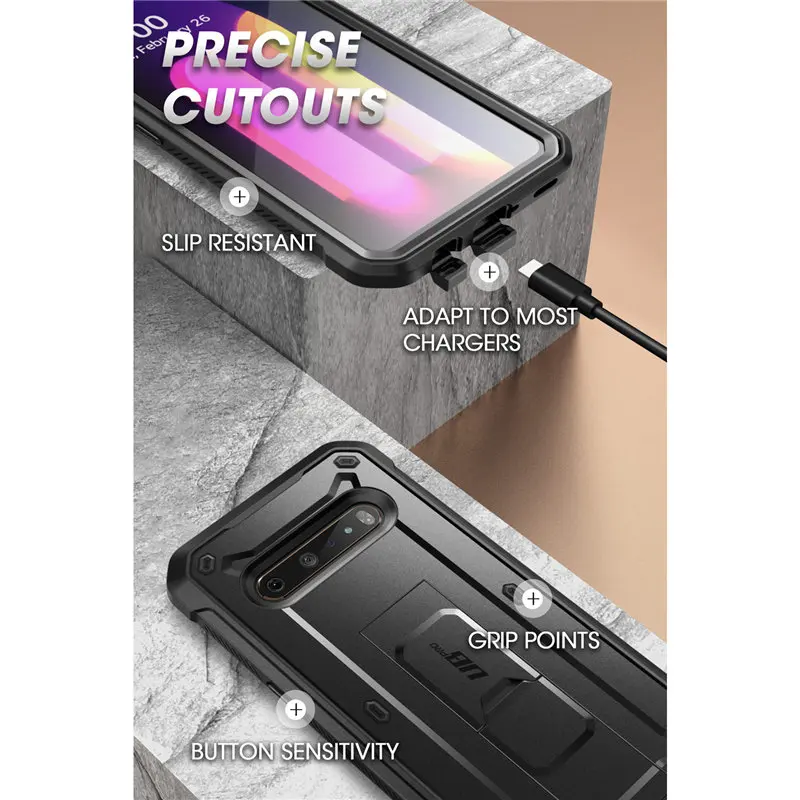 supcase for lg v60 thinq case 2020 ub pro heavy duty full body rugged holster cover with built in screen protector kickstand free global shipping