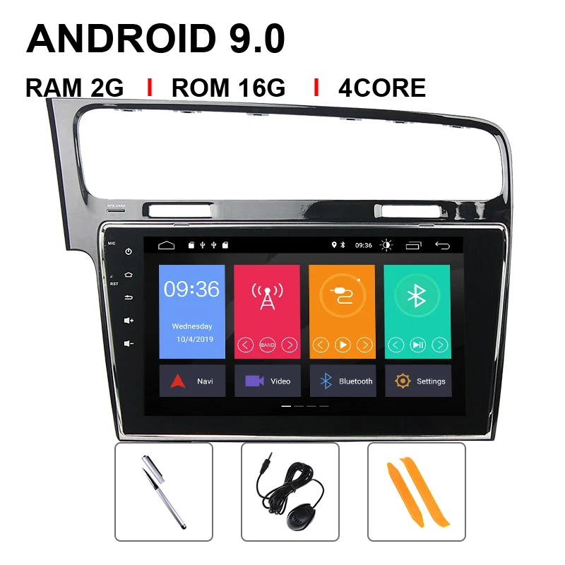 4 Core 16 ROM Автомагнитола Xonrich ips 1Din Android 9 автомобильный мультимедийный плеер для Volkswagen VW Golf 7 Стерео gps навигационный головное устройство DSP 4G ram - Цвет: 4 Core 16 ROM