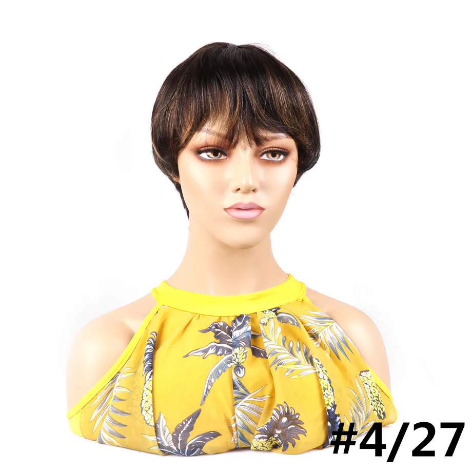 Короткие парики из человеческих волос для черных женщин плотность 130% дешевые