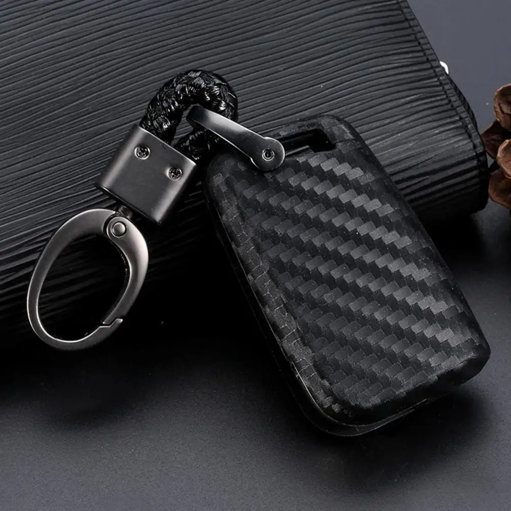 Прочный чехол для автомобильного ключа VW Golf 7 GTI R MK7 Tiguan из углеродного волокна
