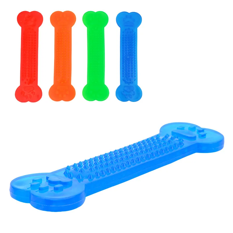 

Hot Sale Pet Dog Chew Toys Rubber Bone Toy Aggressive Chewers Dog Toothbrush Doggy Puppy Dental Care For Dog Pet Accessories