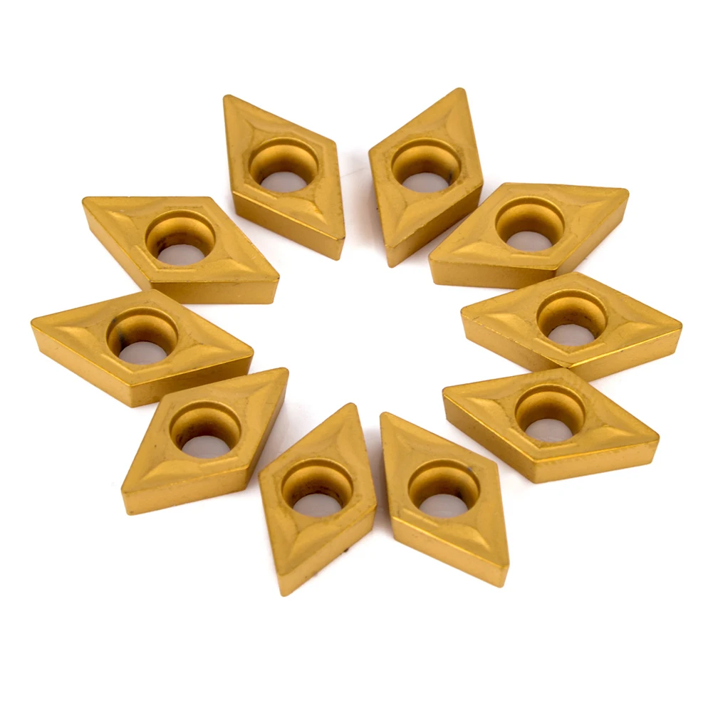 

Carbide Turning Inserts Metal Cutter Multilayer Coated Lathe Blades Golden for Holder Tool Replacement Carbide insert 10PCS