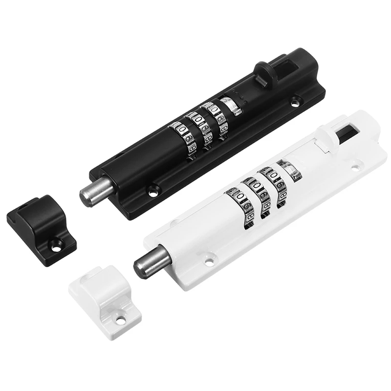 

Horizontal Horizontal Door Bolt Lock Sliding Combination Code Can Be Reset for Gate Garage Cabinet Black