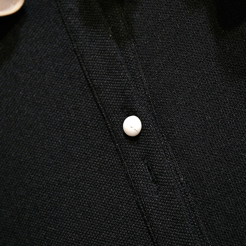 Осеннее женское Повседневное платье Trytree 2020 черное однобортное свободное