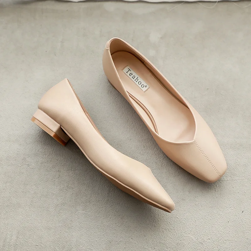 

Casual Woman Shoe Square Toe Autumn Shallow Mouth Elegant Modis Female Footwear New Fall Summer 2021 Comfortable Dress Moccasin