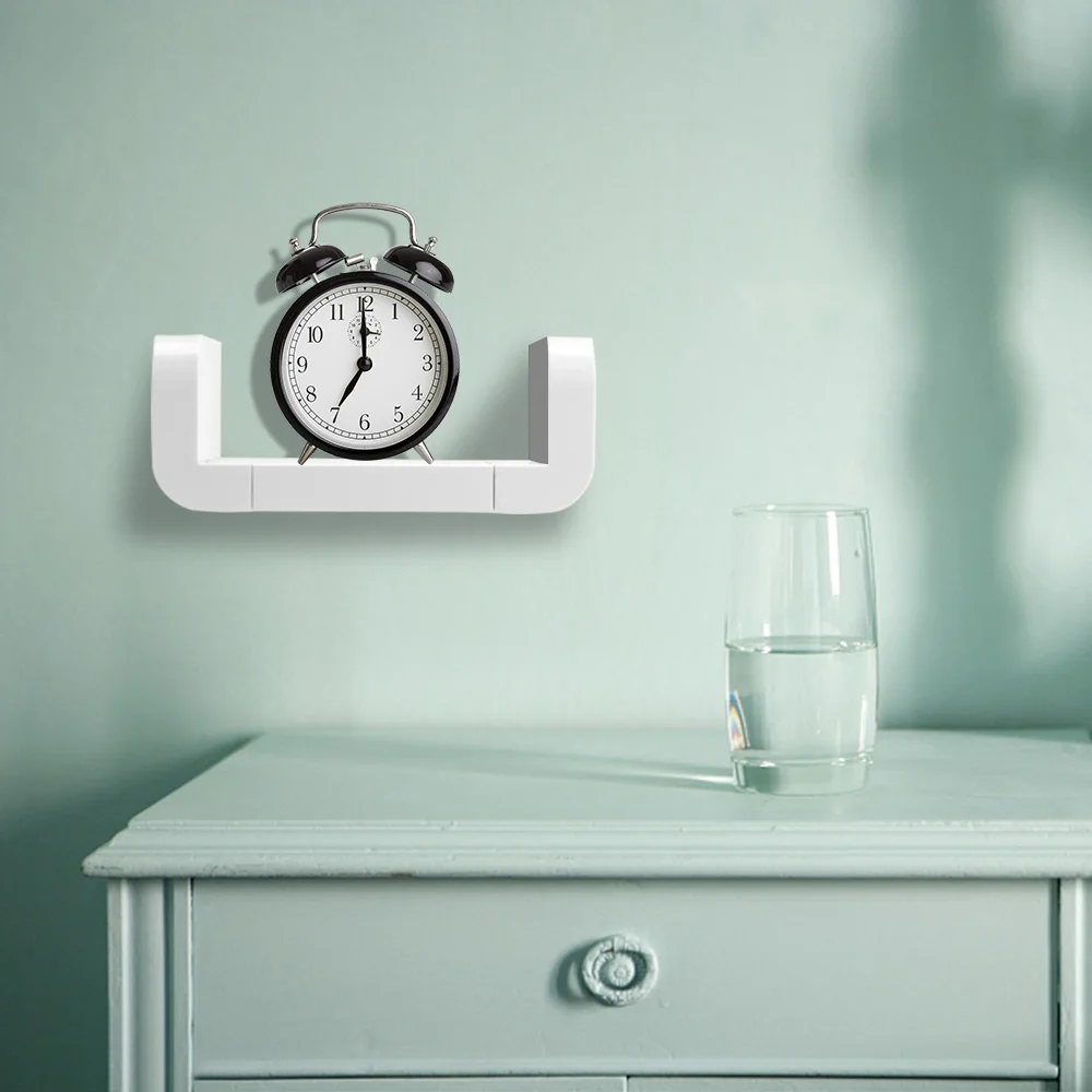 Самоклеящаяся Белая настенная стойка для шампуня ванной душа полка хранения