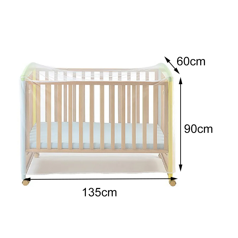 

Crib Cover Netting Polyester White Cot Mesh Mosquito Net Accessories Summer Baby Bedding Foldable Insect Portable Home