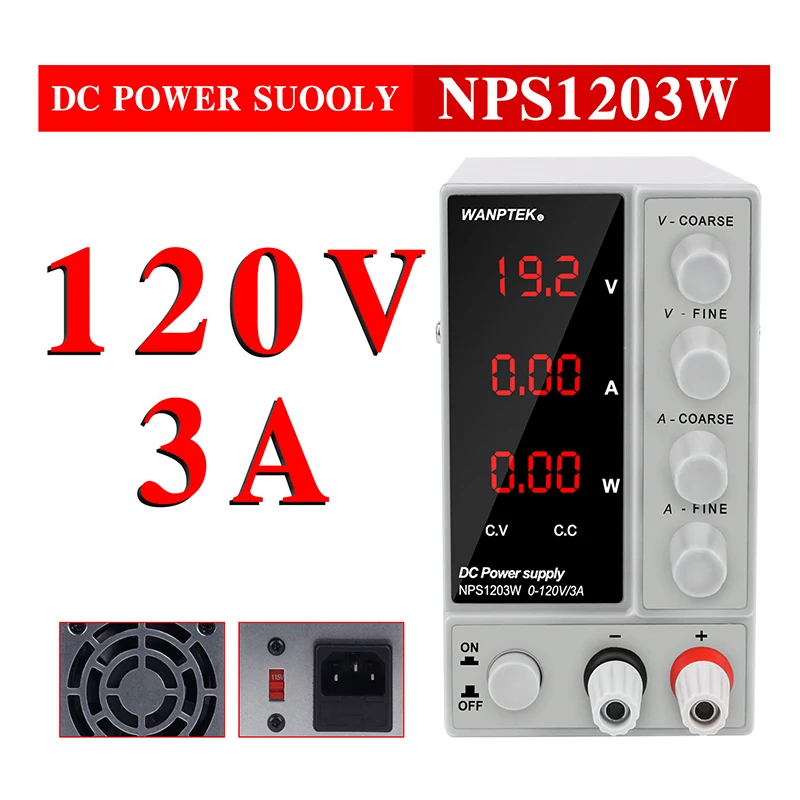 NPSW 120V 3A Wanptek новейший импульсный лабораторный источник питания постоянного тока 120 в 30 в 10 А профессиональный настольный мини Регулируемый цифровой источник питания регулируемый 30 в - Цвет: NPSW 120V 3A