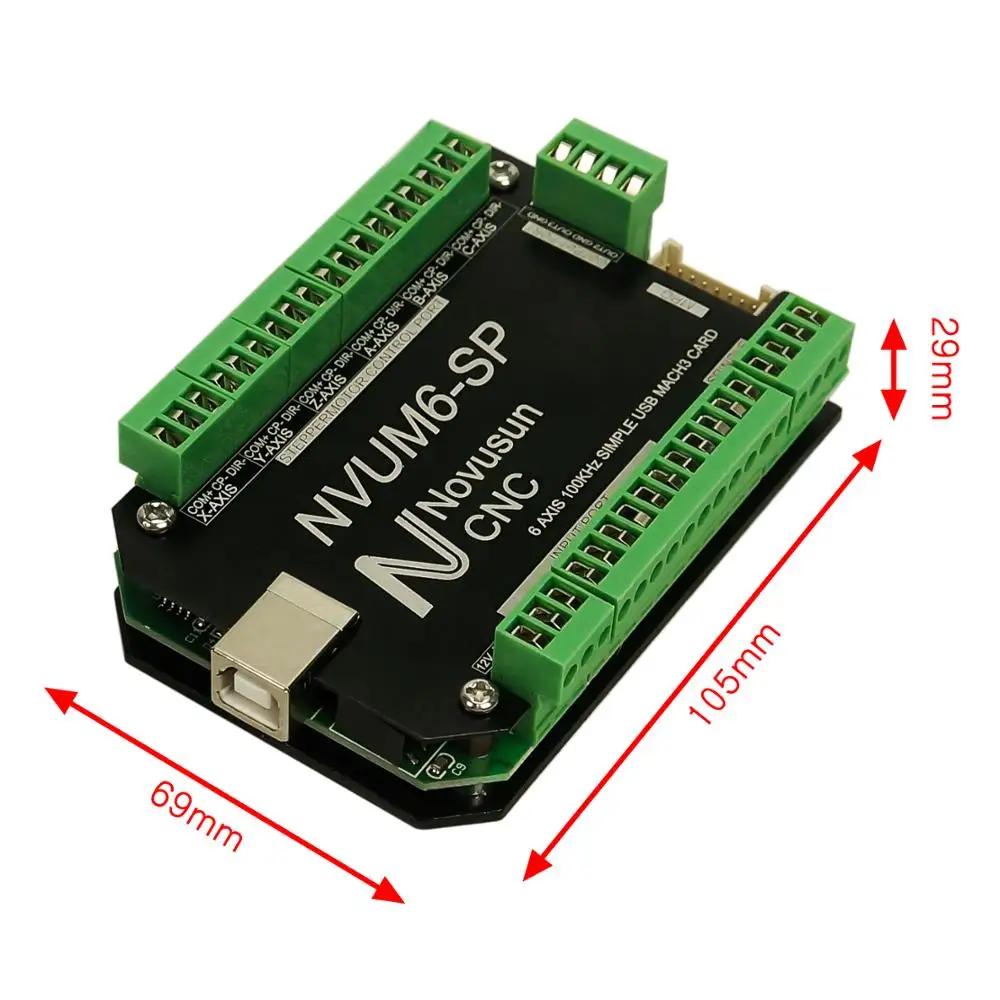 Плата управления движением с ЧПУ NVUM 3 4 5 6 Axis Mach3 USB Breakout Board для гравировального