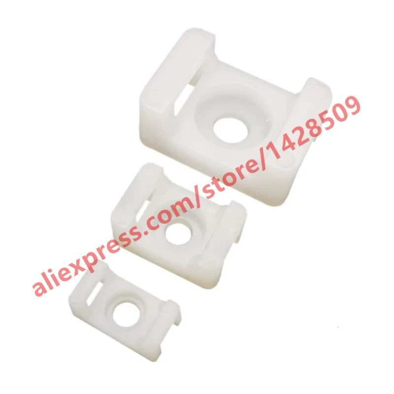 

100/50 Pcs Nylon Cable Tie Mounts Seat Saddle-shaped Wire Buddle Fixed Seats Self-locking Adjustable Cable Zip Base Holder