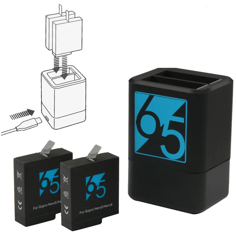 Go Pro Hero 7 черный Usb двойное зарядное устройство для Gopro Hero 8 7 6 5 Аксессуары для спортивной экшн-камеры зарядное устройство s