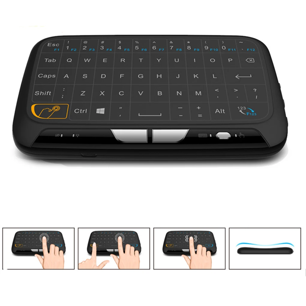 

Mini teclado inalámbrico con retroiluminación, panel táctil de TV inteligente, ratón remoto, Control para Android TV Box PC
