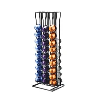 practical coffee capsules dispensing tower stand fits for 60 nespresso capsules storage pod holder soporte capsulas nespresso