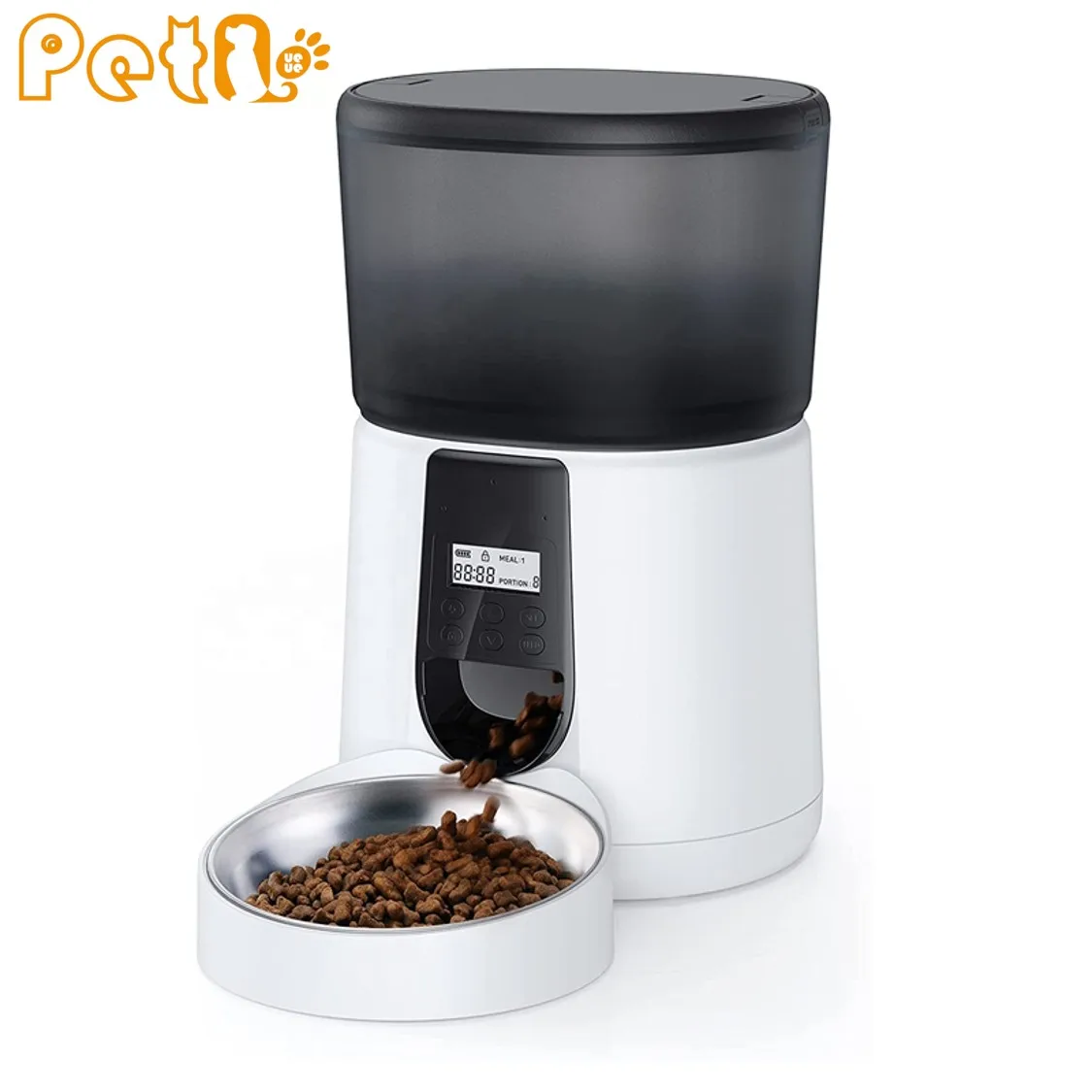 

PetQueue 3.5L Automatic Pet Feeder with Digital Timer Portable Smart Dog Cat Food Dispenser Dry Food Time Setting Pet Bowl