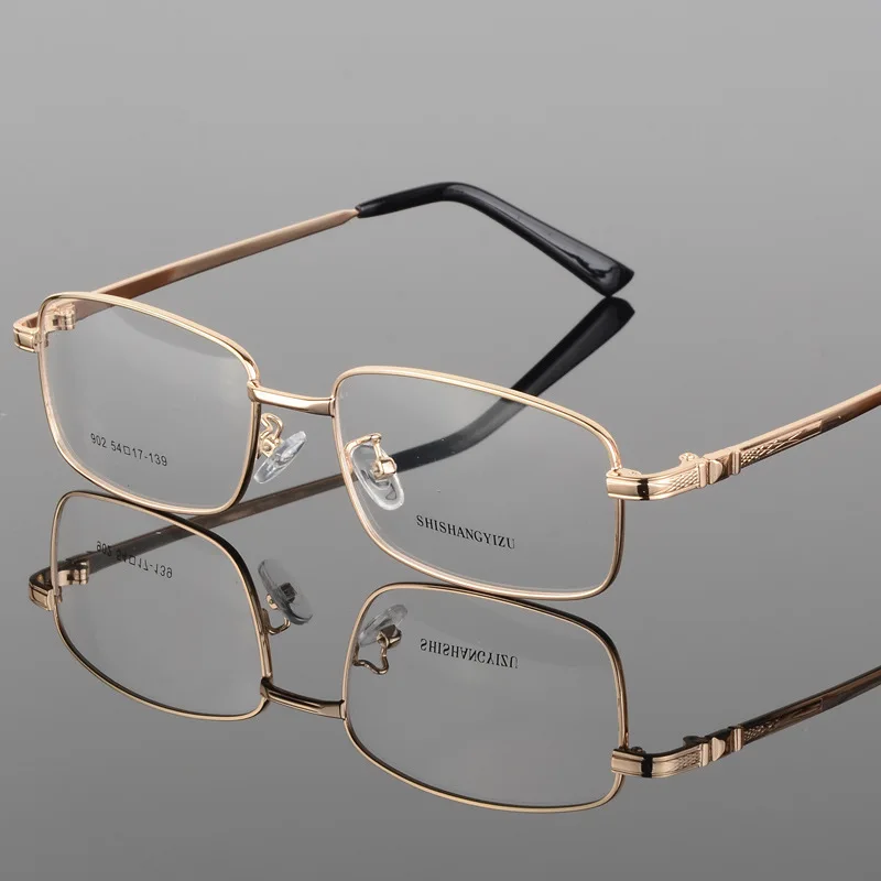 

CUBOJUE Gold Reading Glasses Men +0.5 1.25 1.75 1.5 2.0 2.75 Full Rectangle Eyeglasses Frames Male Alloy Anti Reflection Fade