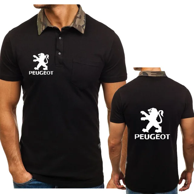 Летняя мужская футболка для Пежо с логотипом автомобиля модная повседневная