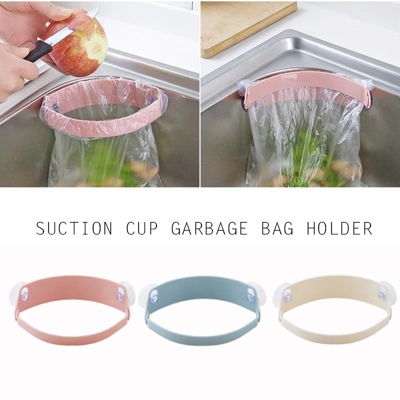 Корзина для мусора сумка хранения на присоске вешалка мешков корзина полка 3