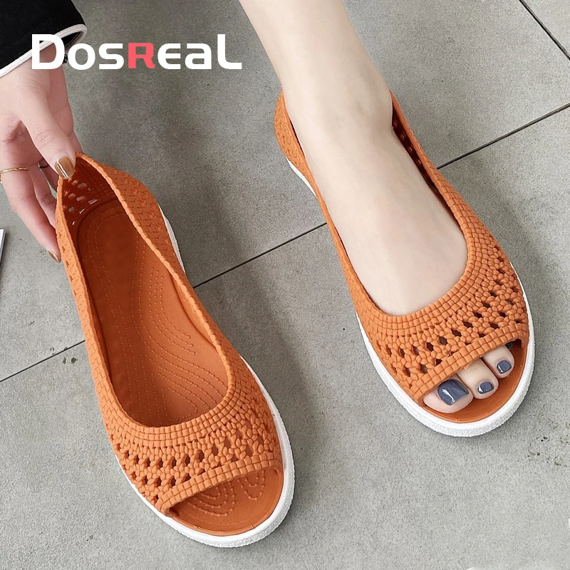 

Женские лоферы с открытым носком и перфорацией, большие размеры