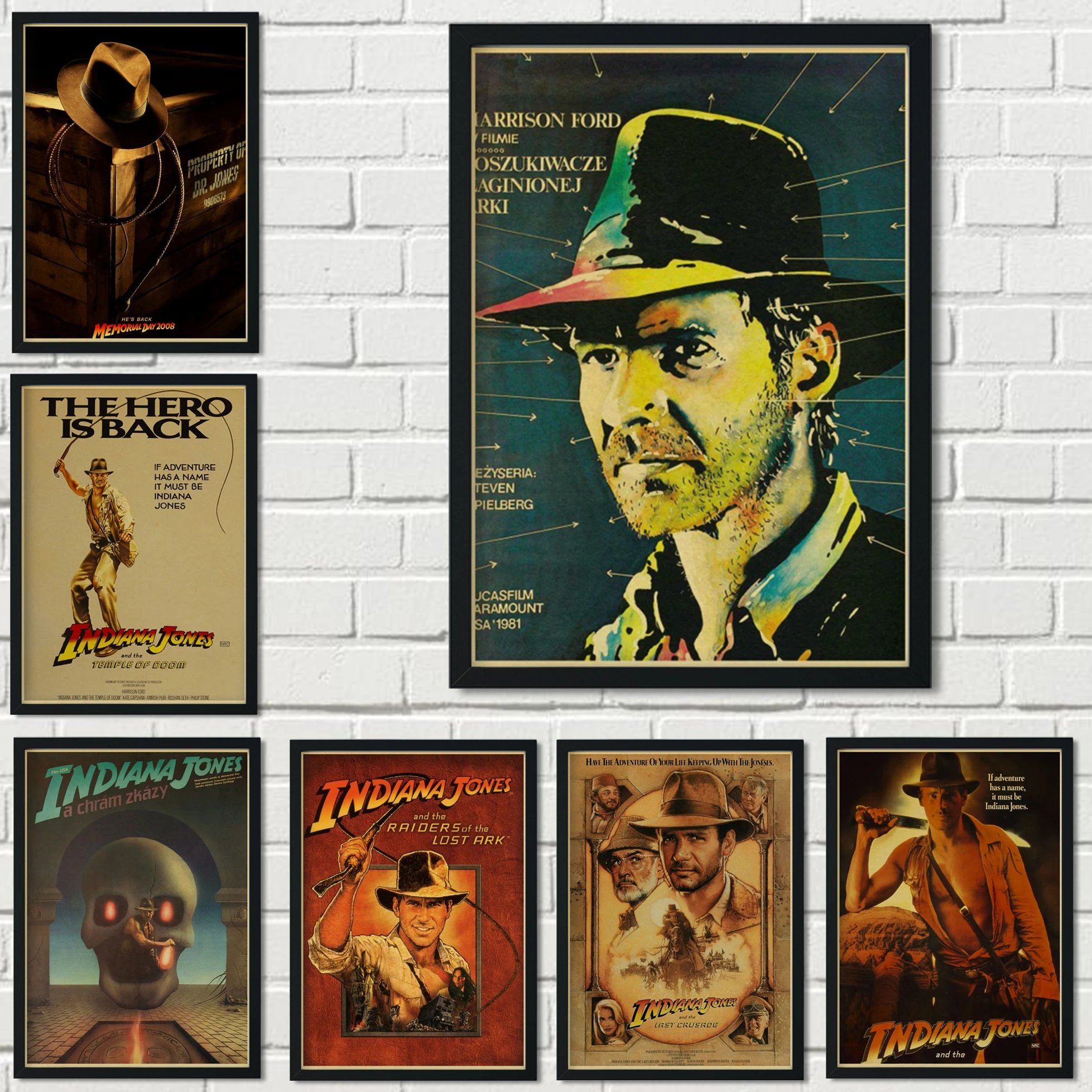 Фильм американские экшн приключения Индиана Джонс и храм дума Ретро стиль