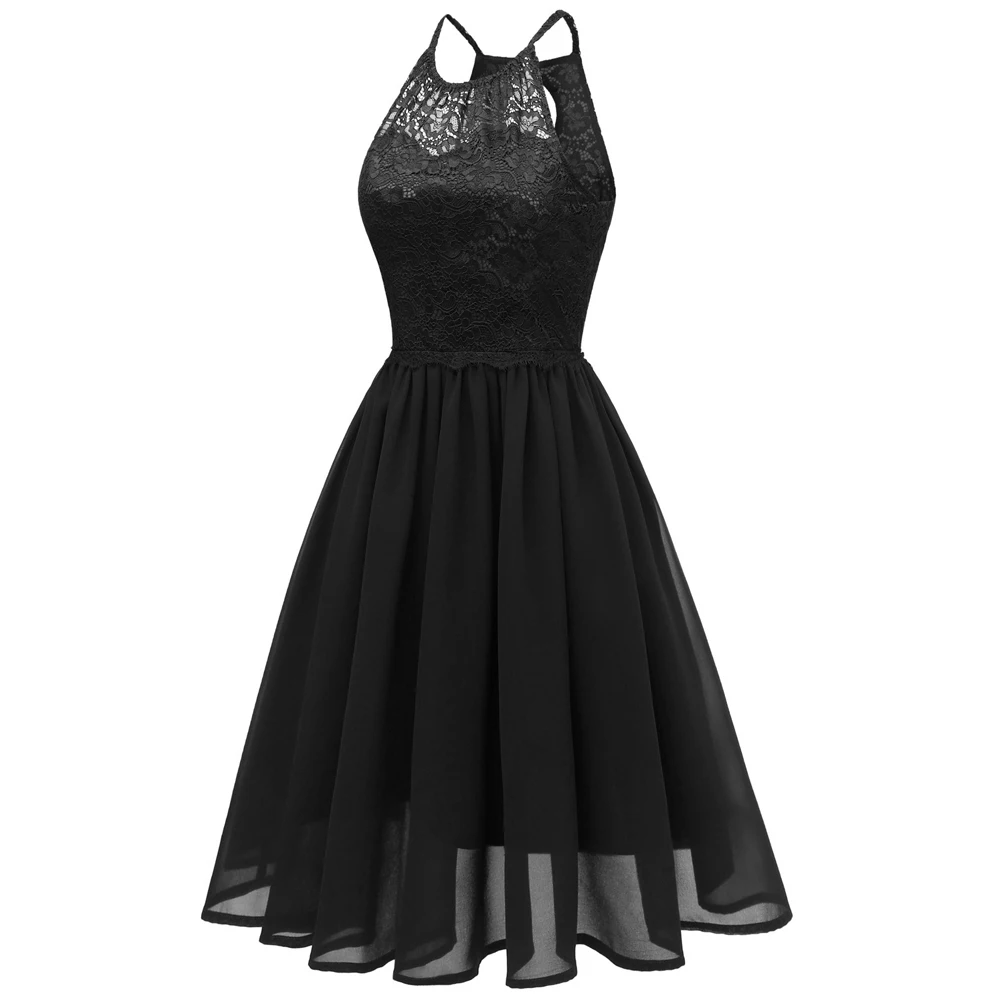 На тонких бретельках Винтаж готика черный платье туника летнее De Bal Courte для