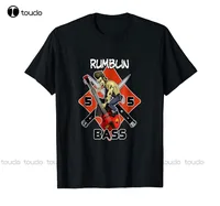 Rockabilly Rumbling Bass Player T Shirt for Men Newest Funny Summer Clothing T Shirts