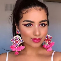 za aretes de mujer modernos 2020 fashion earring drop earrings for women flower tassel earing wedding brincos jewelry girl gifts