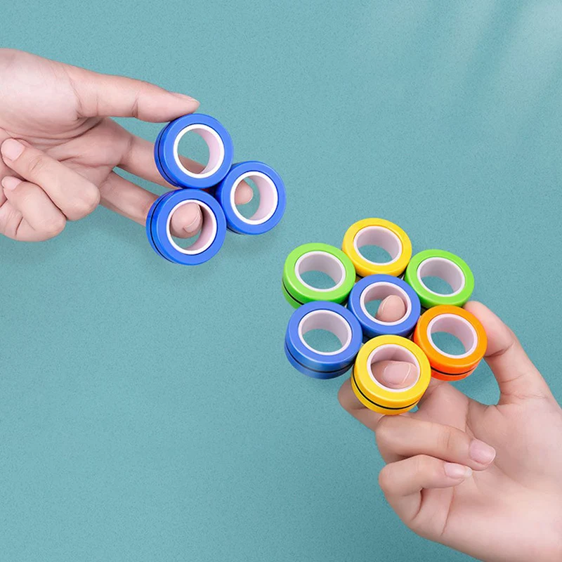 3 шт. игрушки Fidget магнитный браслет кольцо распаковать Игрушки Волшебное