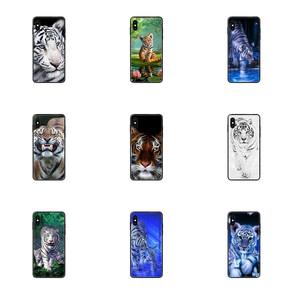 Черный мягкий ТПУ 2020 Новое поступление белый тигр горящий яркий девушки для Redmi