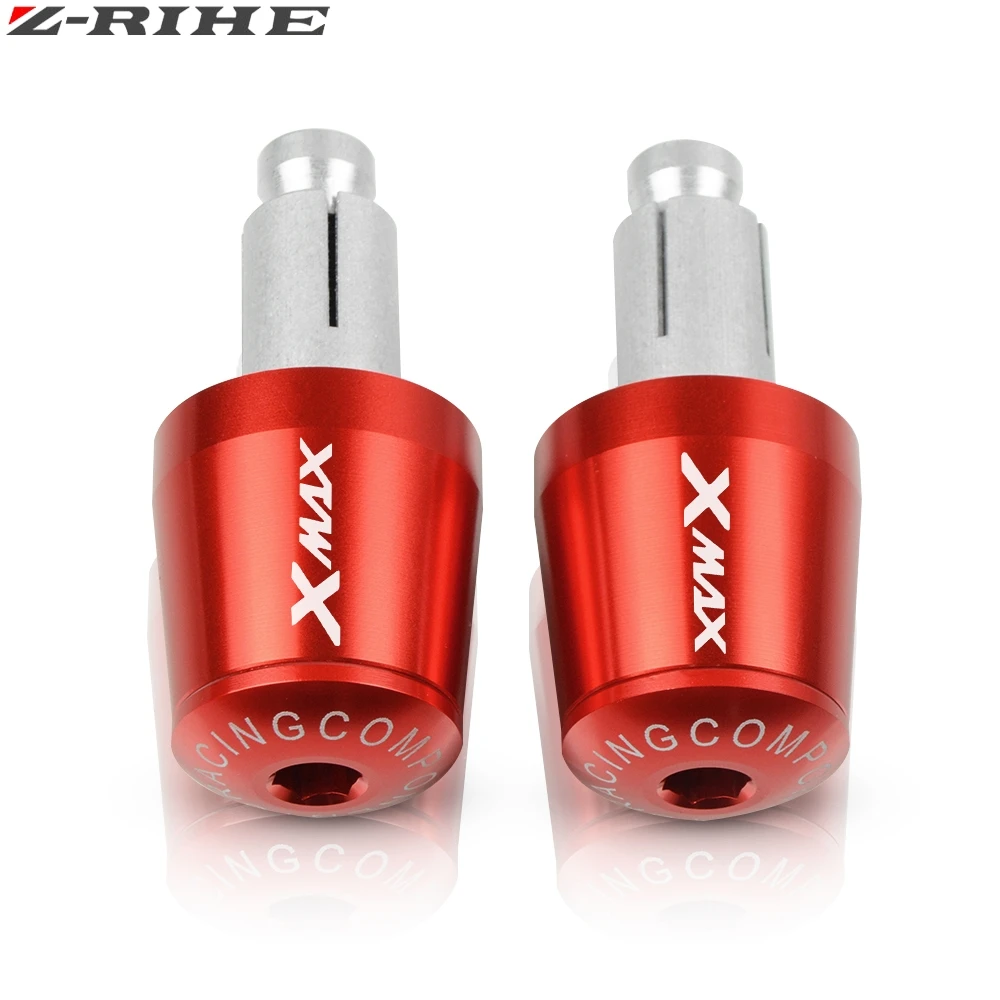 Red Red Аксессуары для мотоциклов XMAX 7/" 22 мм рукоятки «Грипсы» Торцевая Крышка для Yamaha xmax 125 250 300 400 X MAX - Цвет: Red Red