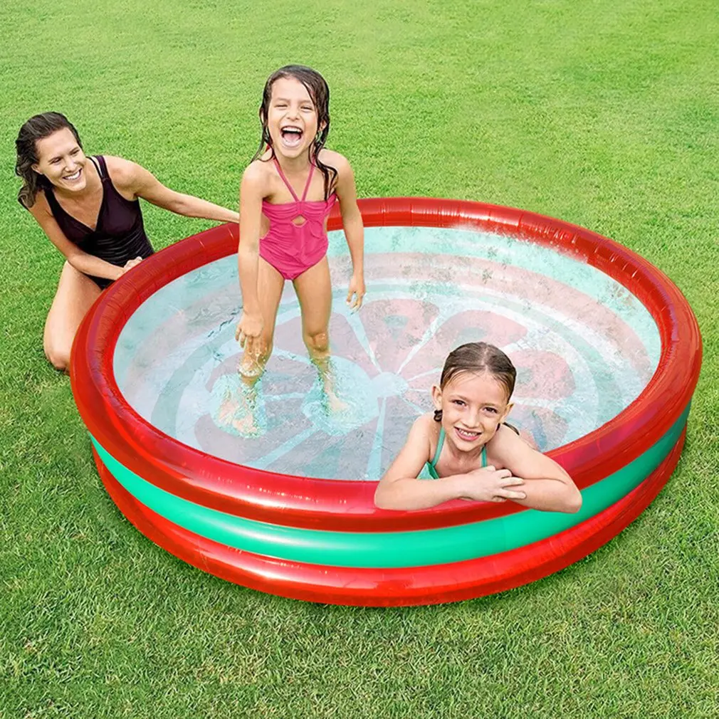 

Three-layer Watermelon Paddling Pool PVC Children Indoor Round Wear-resistant Portable Outdoor Accessories