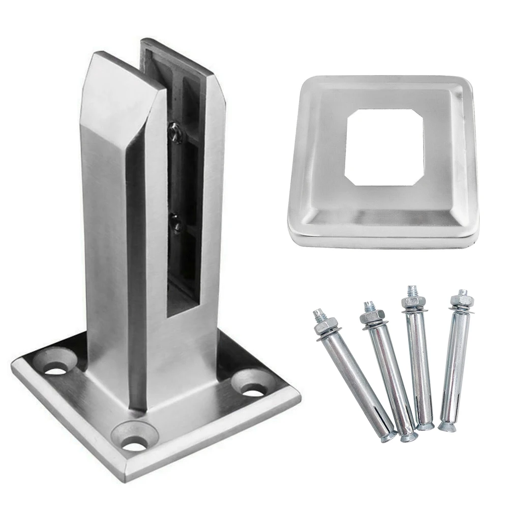 

Heavy Duty Stainless Steel Glass Pool Fence Clip Floor Glass Stand Fixed Fittings Clamp