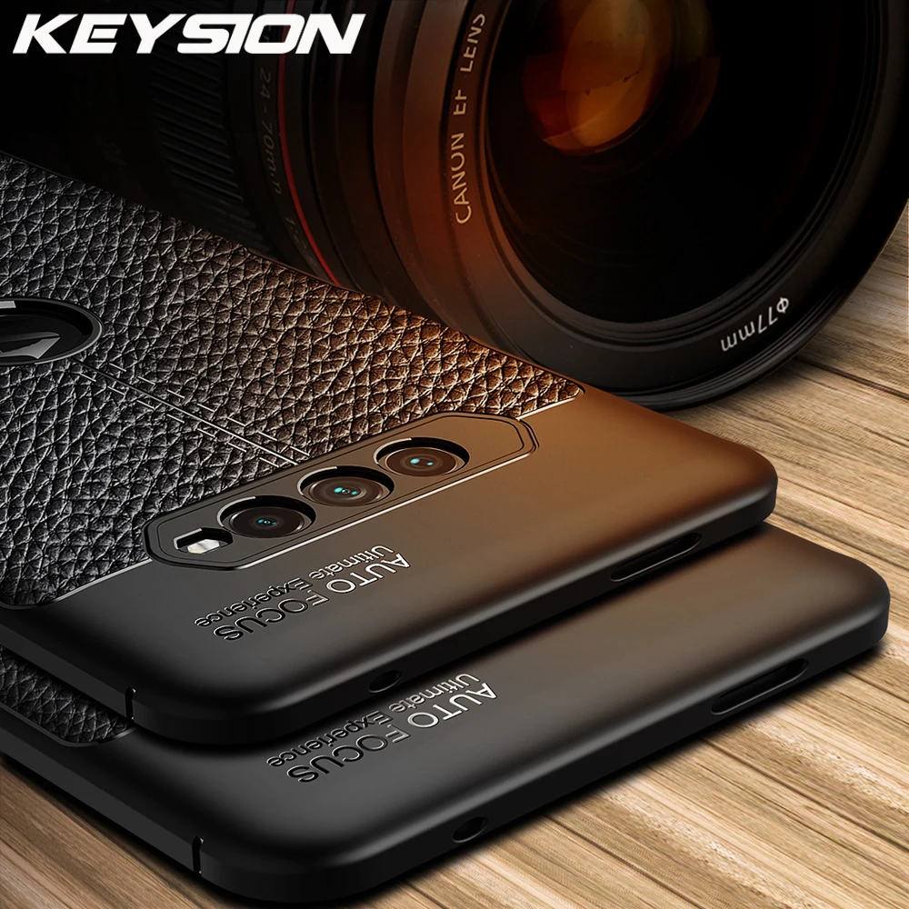 

Противоударный чехол KEYSION для Black Shark 4 4 Pro, кожаная текстура, Мягкая силиконовая задняя крышка для телефона Xiaomi Black Shark 4 4 Pro