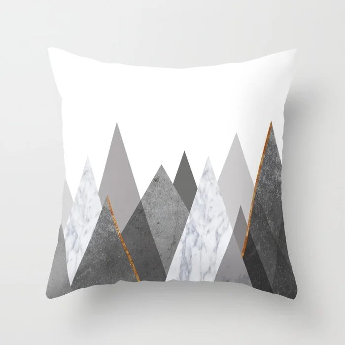 Чехол для подушки в стиле ретро с рисунком икат этнический фон елочку наволочки