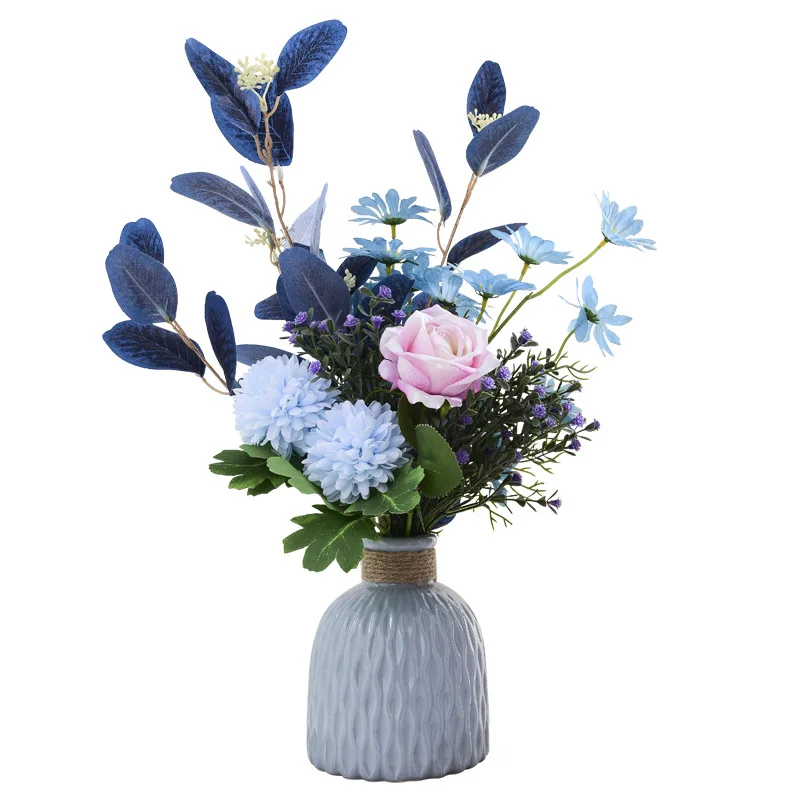

Modern minimalist ceramic corrugated vase home dried flowers living room porch decoration Mo Landi vase ornaments