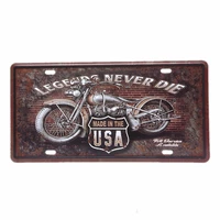 30x15cm usa motorcycles shabby chic decorative license plate vintage metal signs garage wall art painting home bar decoration