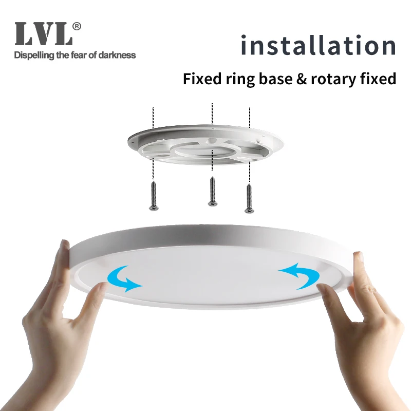 Современный светодиодный потолочный светильник D480mm D600mm Home Lighting 5000 K, лампа для кухни, спальни, ванной комнаты, ультратонкая потолочная лампа для монтажа на поверхности