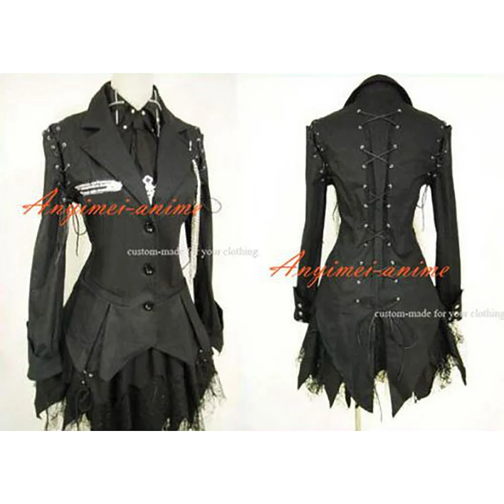 

fondcosplay hiphop Gothic Tripp Lolita punk fashion black cotton jacket coat skirt cosplay costume Tailor-made[CK1143]