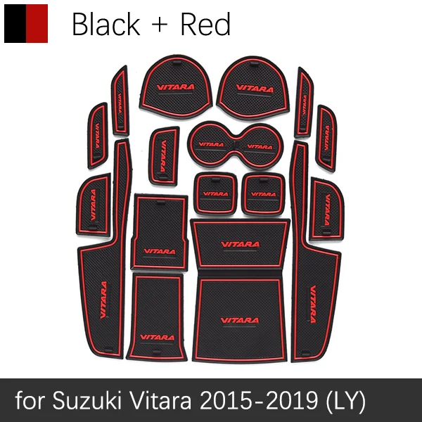 Red Противоскользящий резиновый подстаканник для Suzuki Vitara LY Escudo Sport Coaster аксессуары автомобильные наклейки - Название цвета: Red
