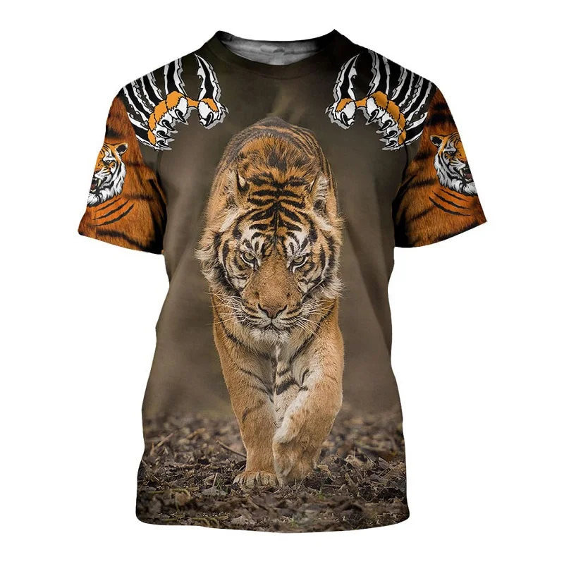 Футболка мужская летняя с 3D-принтом тигровой кожи усовершенствованная