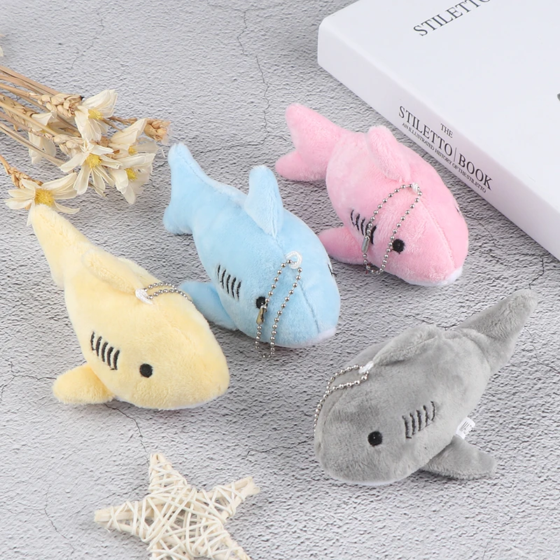 

12CM Key Chain Gift Shark Plush Stuffed TOY DOLL Kid'S Small Mini Cute Marine Animals Plush Toys