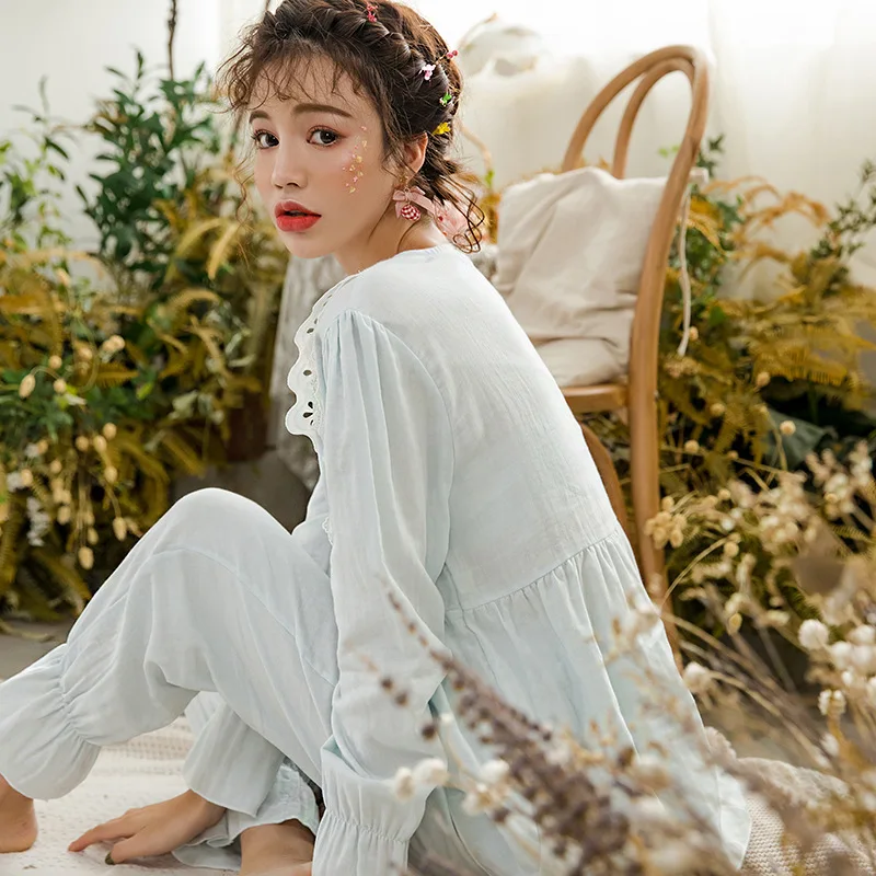 Пижама для беременных весенне-летняя японская марлевая Хлопковая пижама