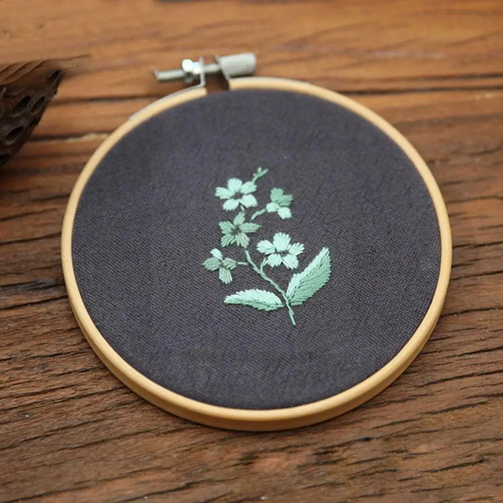 

Flower Embroidery Painting DIY Material Kits Plant Handicrafts Simple Cross Stitch Crafts For Beginner Unfinshed Works Gift X0S8