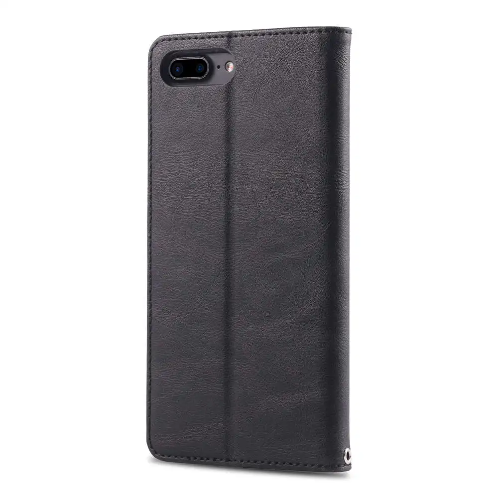 Ретро Магнитный Флип кейс для iPhone 6 6s 7 8 Plus чехол из искусственной кожи с