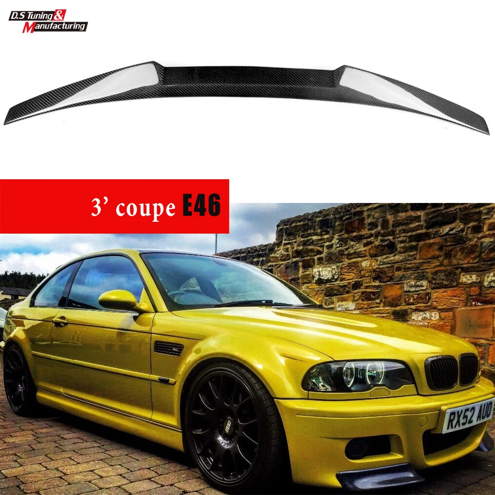 

Для BMW E46 2-дверного купе 3 серии крышка багажника губа Настоящее углеродное волокно спойлер крыло 1998 - 2004 330Ci 325Ci аксессуары для багажника