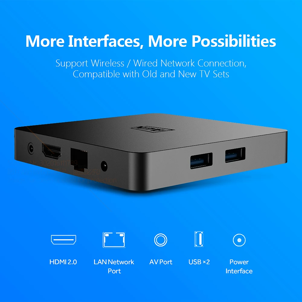 AUN Smart TV Box Android 9 0 2 Гб ОЗУ + 16 ПЗУ 4K Ультра HD декодирование WIFI Google Player Netflix Set Top 1 |