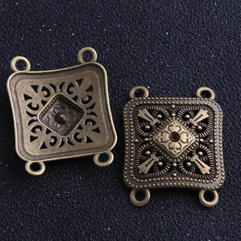 YMLIAO Цинковый сплав квадратные разъемы для бижутерии 3 шт