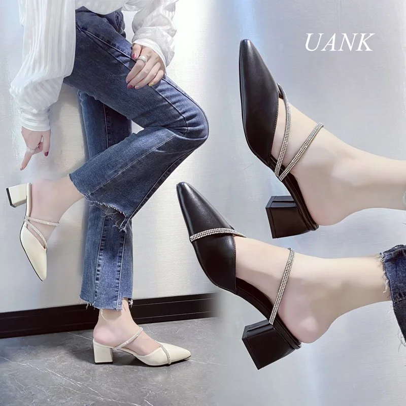 

Women Sandals High Heels Summer Brand Woman Pumps Thin Heels Party Shoes Pointed Toe Slip On Office Ladie Dress Shoe